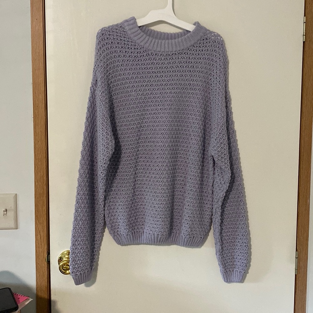 Purple oversized chunky sweater